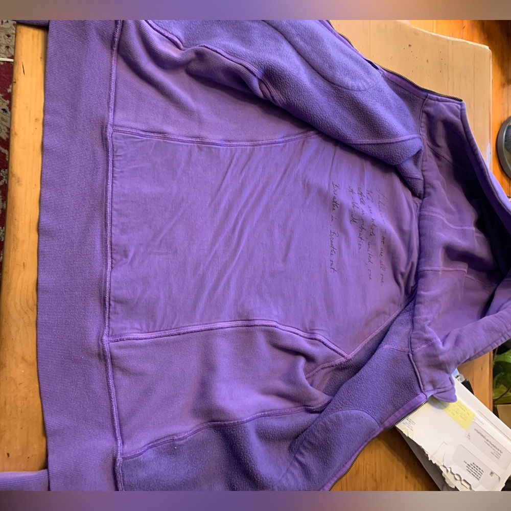 RARE- Lululemon Chakra Lotus Scuba-Sz 12- Embroidered Lotus🪷 on Hood- Purp- SE - Picture 8 of 17